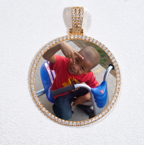 MEDIUM 3D CIRCLE CUSTOM PICTURE PENDANT