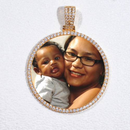 MEDIUM 3D CIRCLE CUSTOM PICTURE PENDANT