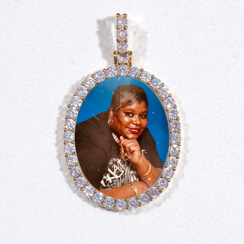 3D Oval Custom Picture Pendant