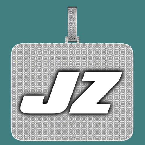 CUSTOM LETTER NECKLACE 3D BIG SQUARE