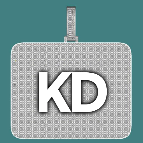 CUSTOM LETTER NECKLACE 3D BIG SQUARE