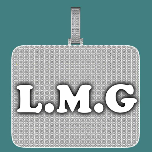 CUSTOM LETTER NECKLACE 3D BIG SQUARE