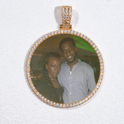MEDIUM 3D CIRCLE CUSTOM PICTURE PENDANT