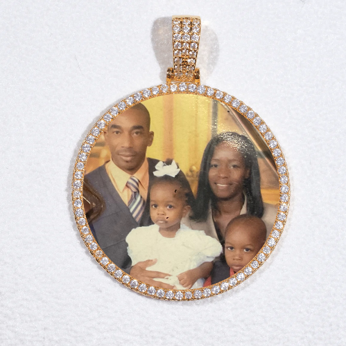 MEDIUM 3D CIRCLE CUSTOM PICTURE PENDANT