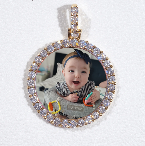 3D CIRCLE CUSTOM PICTURE PENDANT SMALL SIZE