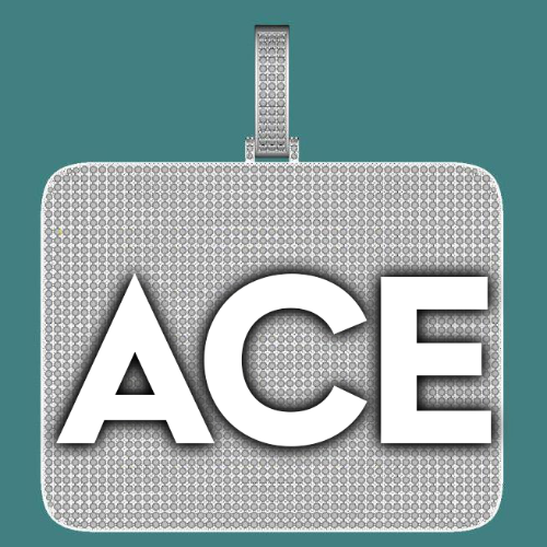 CUSTOM LETTER NECKLACE 3D BIG SQUARE