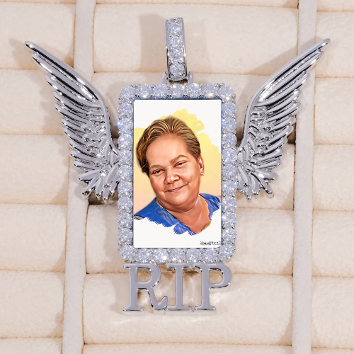 RIP WING 3D CUSTOM PICTURE PENDANT