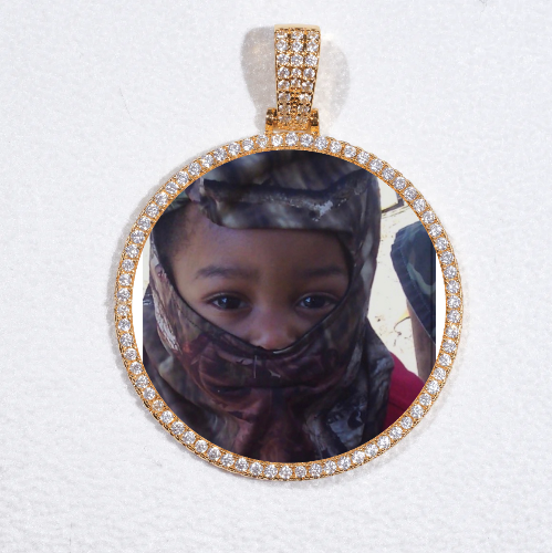 MEDIUM 3D CIRCLE CUSTOM PICTURE PENDANT