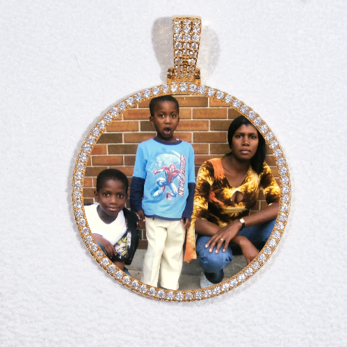MEDIUM 3D CIRCLE CUSTOM PICTURE PENDANT
