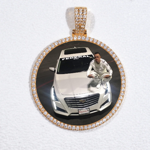 MEDIUM 3D CIRCLE CUSTOM PICTURE PENDANT