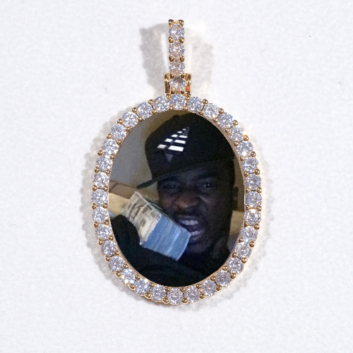 3D Oval Custom Picture Pendant