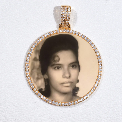 MEDIUM 3D CIRCLE CUSTOM PICTURE PENDANT
