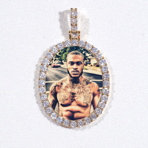 3D Oval Custom Picture Pendant