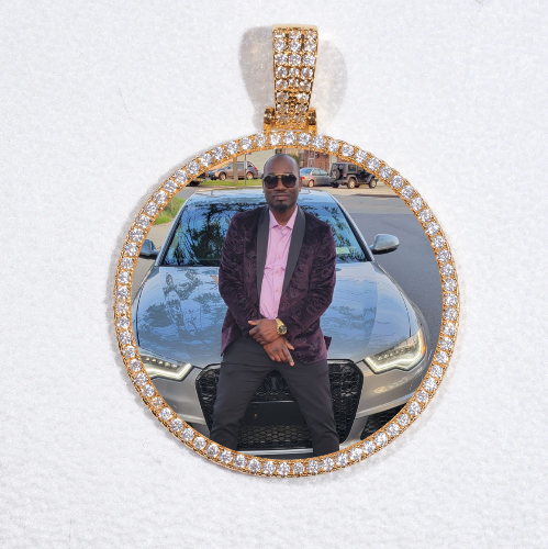 MEDIUM 3D CIRCLE CUSTOM PICTURE PENDANT
