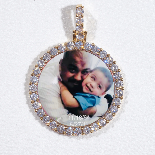 3D CIRCLE CUSTOM PICTURE PENDANT SMALL SIZE
