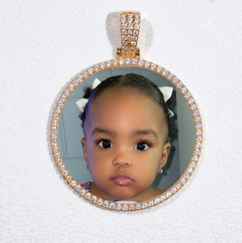 MEDIUM 3D CIRCLE CUSTOM PICTURE PENDANT