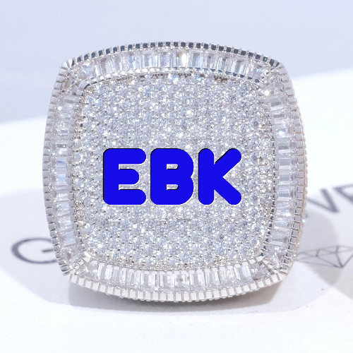 CUSTOM LETTER 3D ICED RING