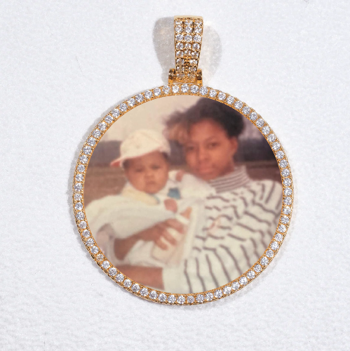 MEDIUM 3D CIRCLE CUSTOM PICTURE PENDANT