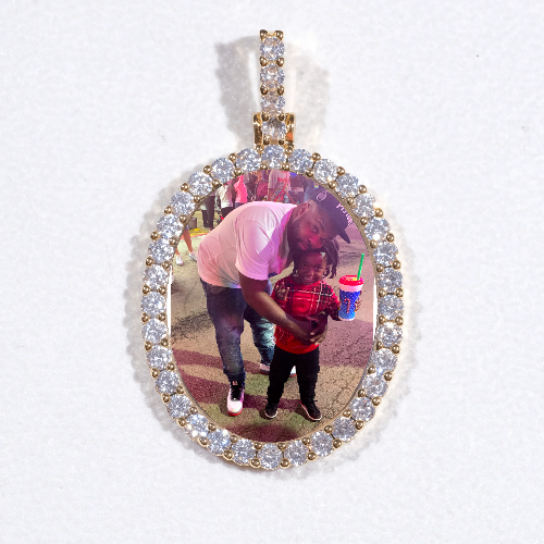 3D Oval Custom Picture Pendant
