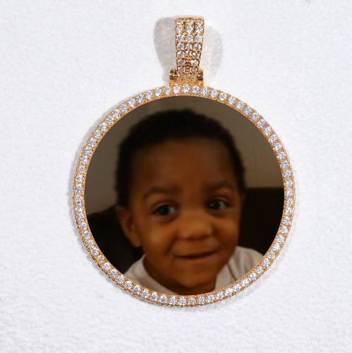 MEDIUM 3D CIRCLE CUSTOM PICTURE PENDANT
