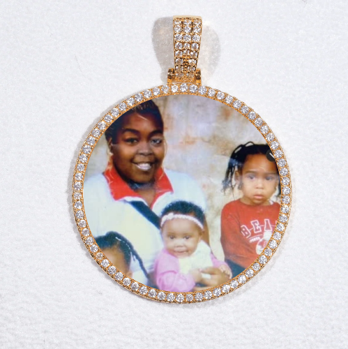 MEDIUM 3D CIRCLE CUSTOM PICTURE PENDANT