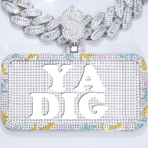 CUSTOM LETTER NECKLACE 3D COLORFUL SQUARE