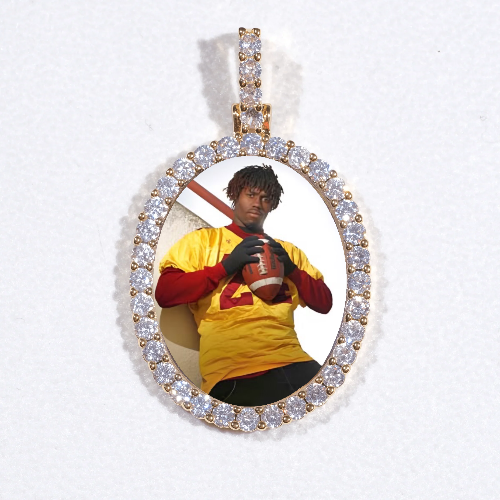 3D Oval Custom Picture Pendant