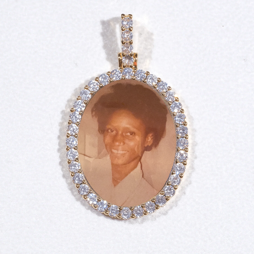 3D Oval Custom Picture Pendant