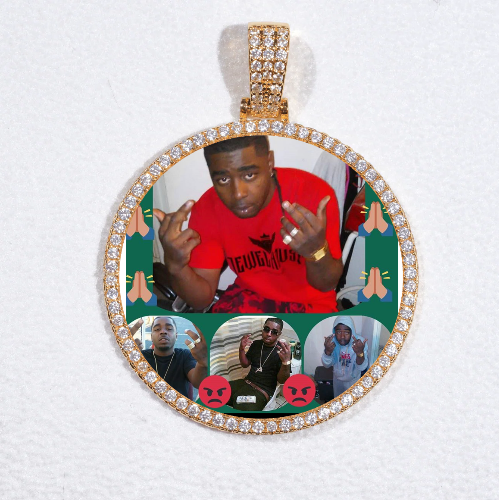 MEDIUM 3D CIRCLE CUSTOM PICTURE PENDANT