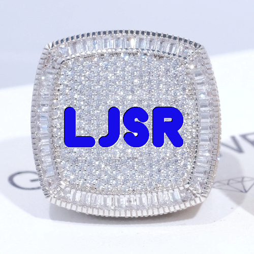 CUSTOM LETTER 3D ICED RING