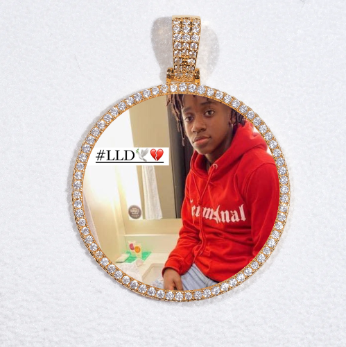 MEDIUM 3D CIRCLE CUSTOM PICTURE PENDANT