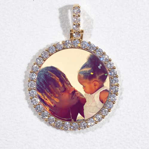 3D CIRCLE CUSTOM PICTURE PENDANT SMALL SIZE