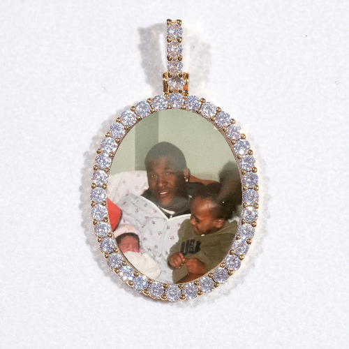 3D Oval Custom Picture Pendant