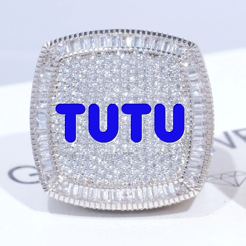 CUSTOM LETTER 3D ICED RING