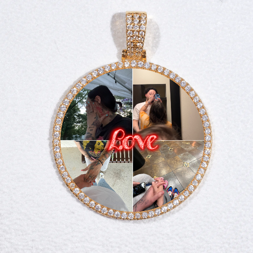 MEDIUM 3D CIRCLE CUSTOM PICTURE PENDANT