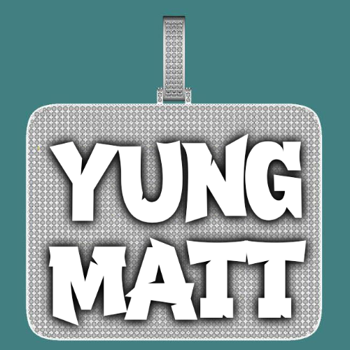 CUSTOM LETTER NECKLACE 3D BIG SQUARE