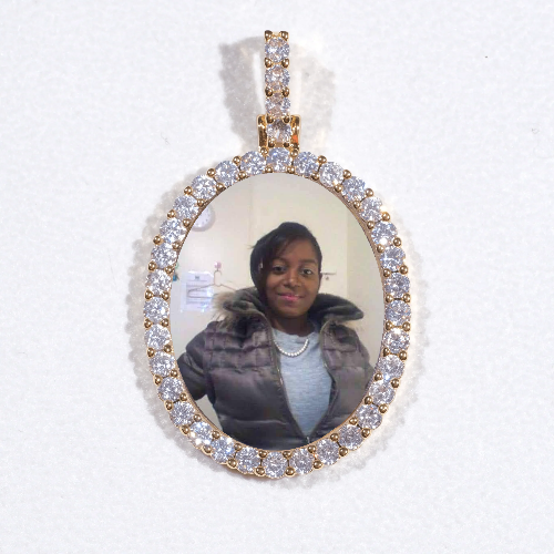 3D Oval Custom Picture Pendant