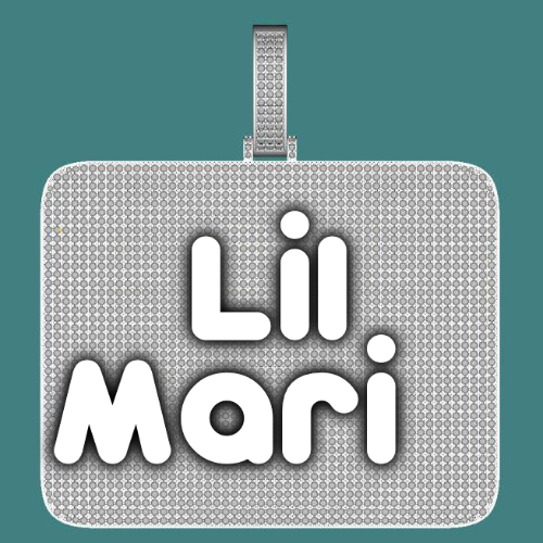 CUSTOM LETTER NECKLACE 3D BIG SQUARE
