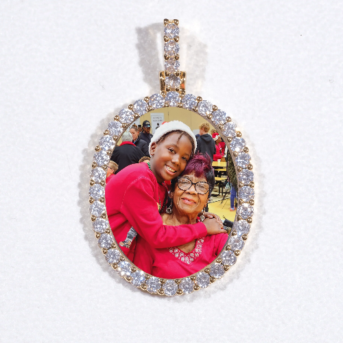 3D Oval Custom Picture Pendant