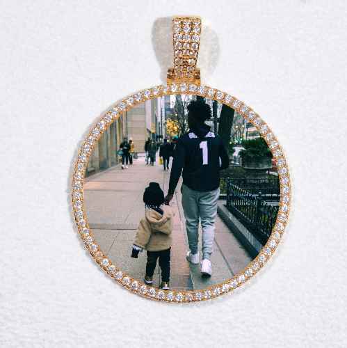 MEDIUM 3D CIRCLE CUSTOM PICTURE PENDANT