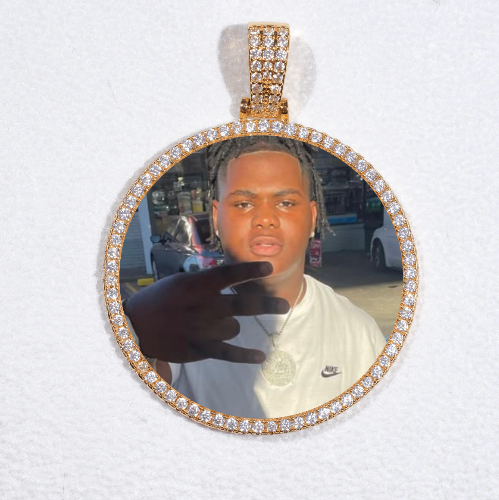 MEDIUM 3D CIRCLE CUSTOM PICTURE PENDANT