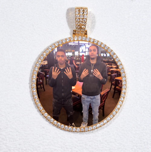 MEDIUM 3D CIRCLE CUSTOM PICTURE PENDANT