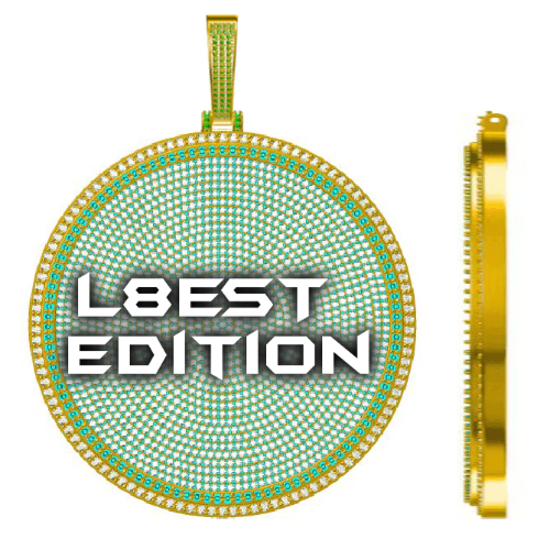 CUSTOM LETTER NECKLACE 3D BIG DISC