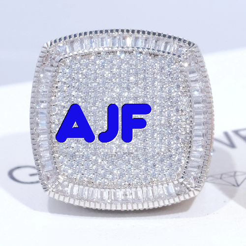 CUSTOM LETTER 3D ICED RING