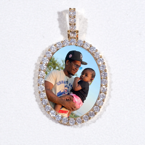 3D Oval Custom Picture Pendant