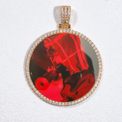 MEDIUM 3D CIRCLE CUSTOM PICTURE PENDANT