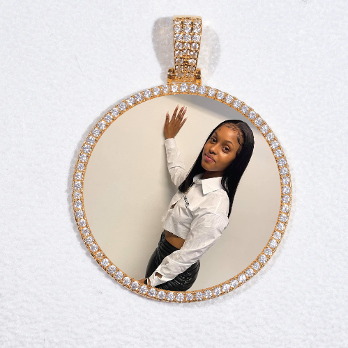 MEDIUM 3D CIRCLE CUSTOM PICTURE PENDANT