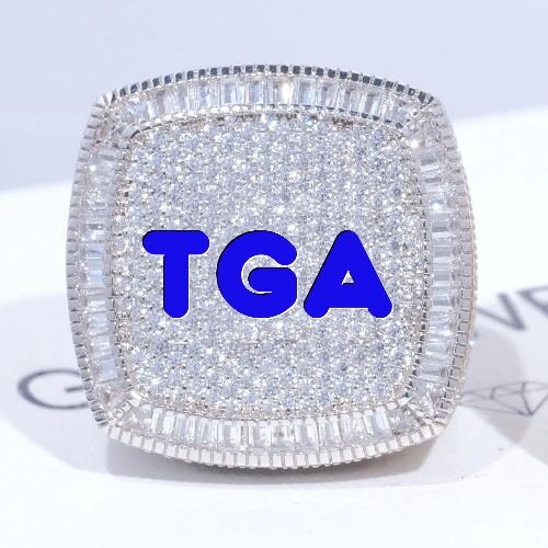 CUSTOM LETTER 3D ICED RING