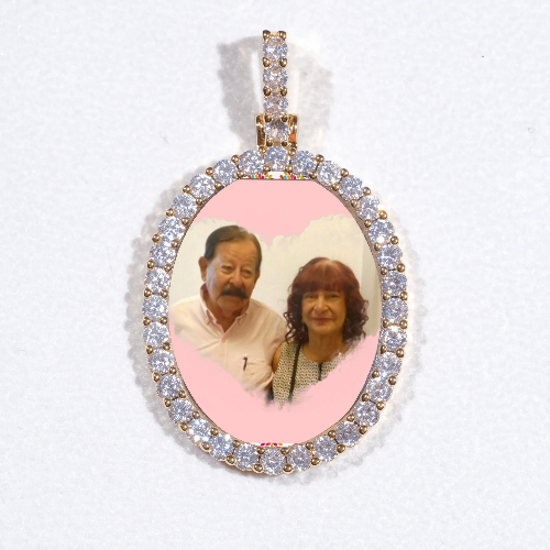 3D Oval Custom Picture Pendant