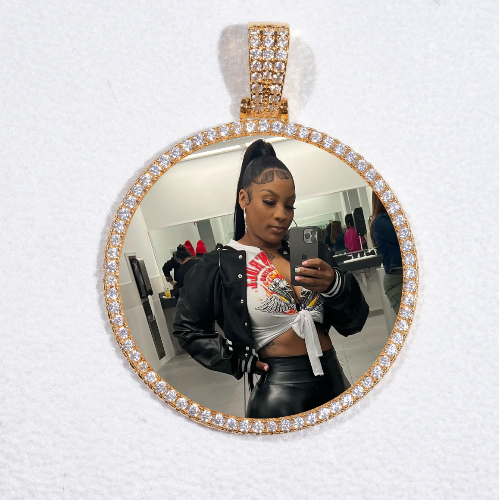 MEDIUM 3D CIRCLE CUSTOM PICTURE PENDANT
